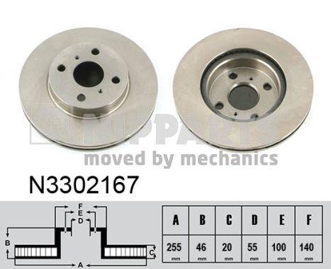 NIPPARTS Тормозной диск N3302167