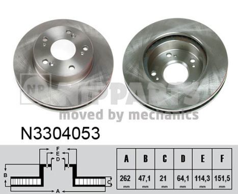 NIPPARTS Тормозной диск N3304053