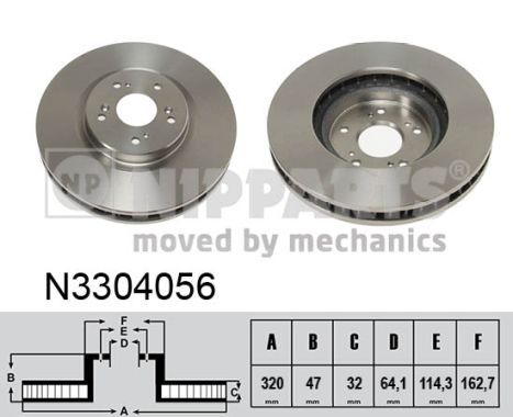 NIPPARTS Тормозной диск N3304056