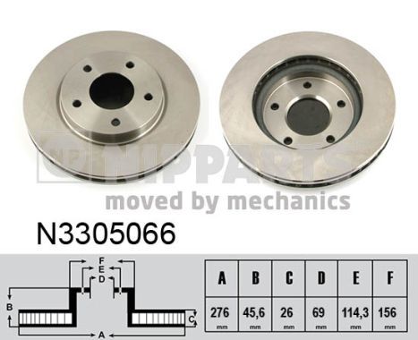 NIPPARTS Тормозной диск N3305066