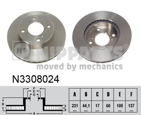 NIPPARTS Тормозной диск N3308024