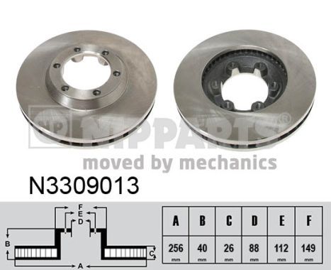 NIPPARTS Тормозной диск N3309013