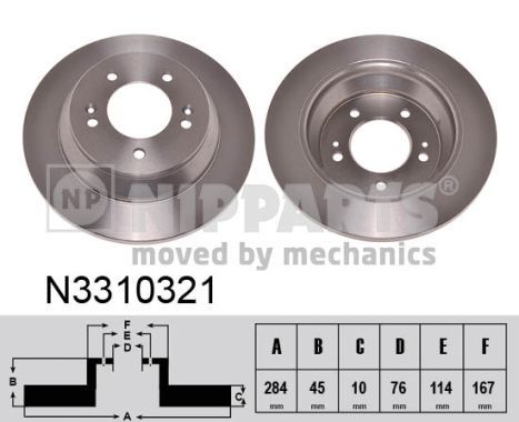 NIPPARTS Тормозной диск N3310321