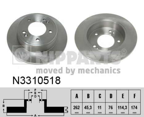 NIPPARTS Тормозной диск N3310518