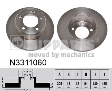 NIPPARTS Тормозной диск N3311060