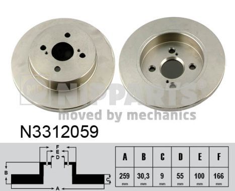 NIPPARTS Тормозной диск N3312059