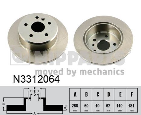 NIPPARTS Тормозной диск N3312064