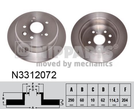 NIPPARTS Тормозной диск N3312072