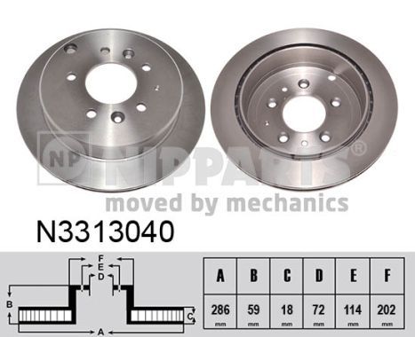 NIPPARTS Тормозной диск N3313040