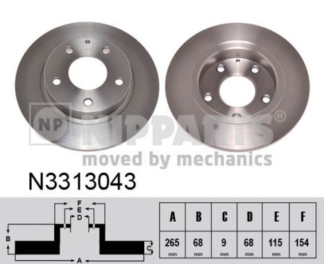 NIPPARTS Тормозной диск N3313043