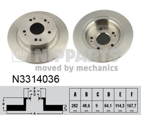 NIPPARTS Тормозной диск N3314036