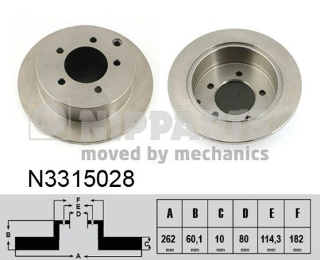 NIPPARTS Тормозной диск N3315028