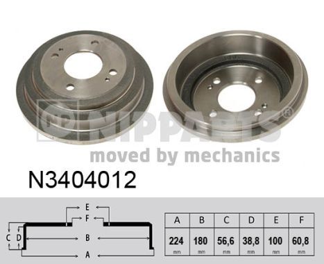 NIPPARTS Тормозной барабан N3404012