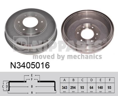 NIPPARTS Тормозной барабан N3405016