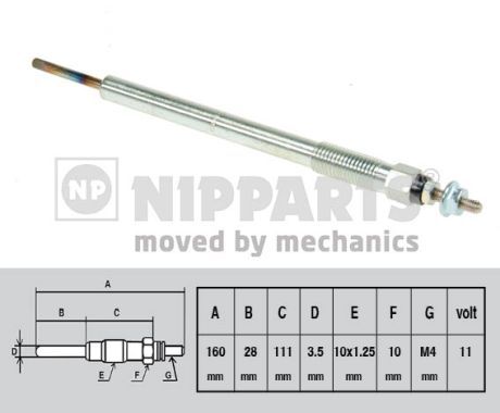 NIPPARTS Свеча накаливания N5712025