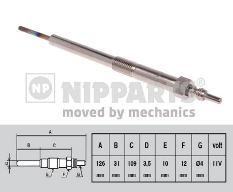 NIPPARTS kaitinimo žvakė N5714003