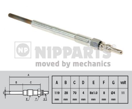 NIPPARTS Свеча накаливания N5718001
