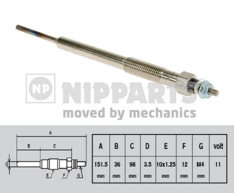 NIPPARTS Свеча накаливания N5719013
