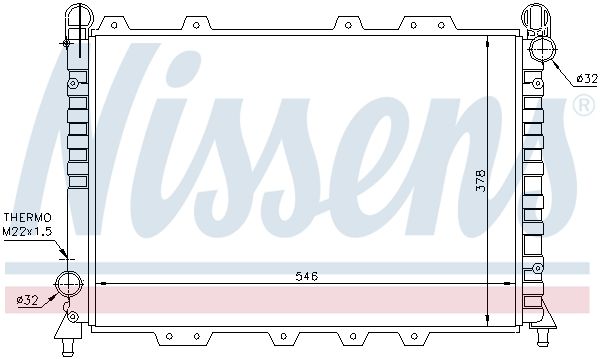 NISSENS Радиатор, охлаждение двигателя 60029