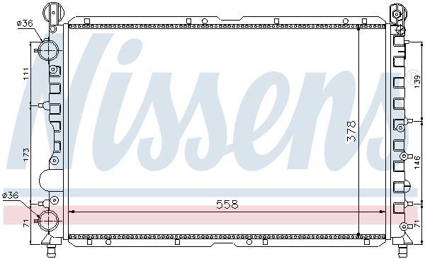 NISSENS radiatorius, variklio aušinimas 60057