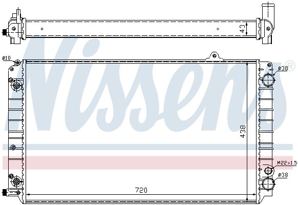 NISSENS Радиатор, охлаждение двигателя 60239