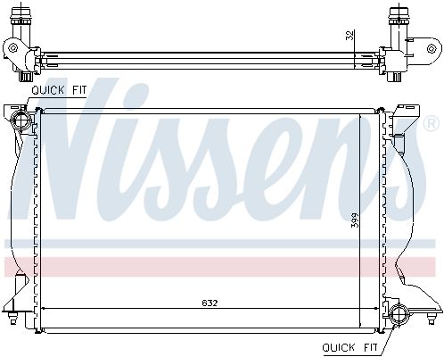 NISSENS Радиатор, охлаждение двигателя 60302A