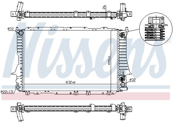 NISSENS radiatorius, variklio aušinimas 60476