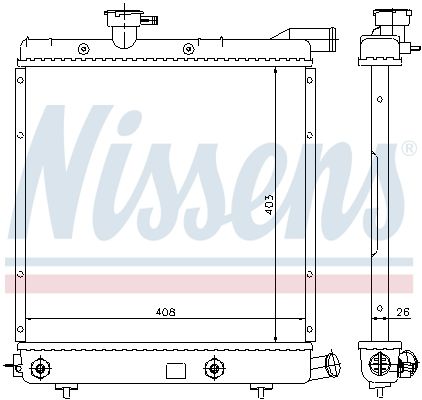 NISSENS Радиатор, охлаждение двигателя 60979