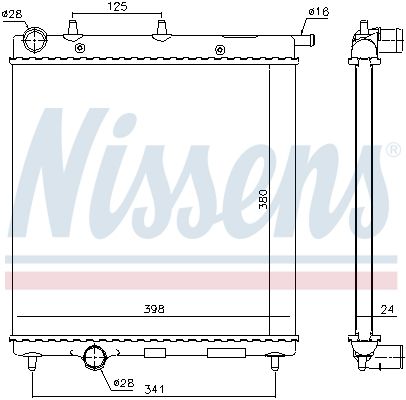 NISSENS Радиатор, охлаждение двигателя 61278