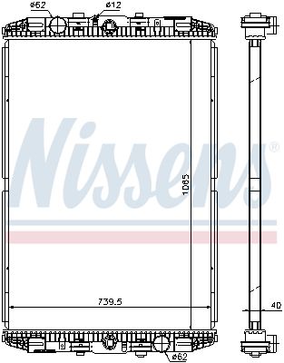 NISSENS radiatorius, variklio aušinimas 614170