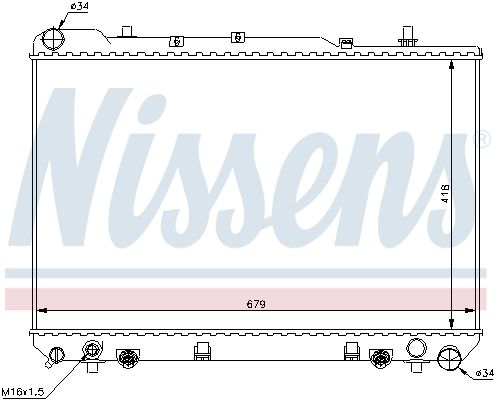 NISSENS Радиатор, охлаждение двигателя 61641