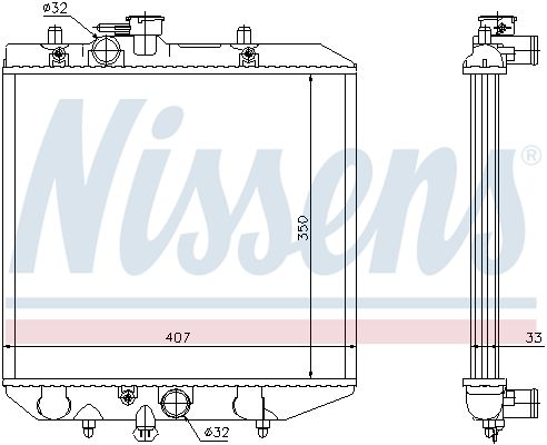 NISSENS radiatorius, variklio aušinimas 61749