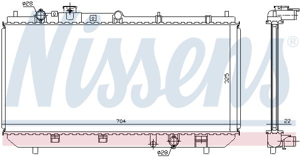 NISSENS Радиатор, охлаждение двигателя 62403A