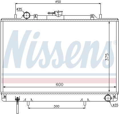 NISSENS Радиатор, охлаждение двигателя 62809