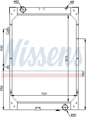 NISSENS Радиатор, охлаждение двигателя 62871