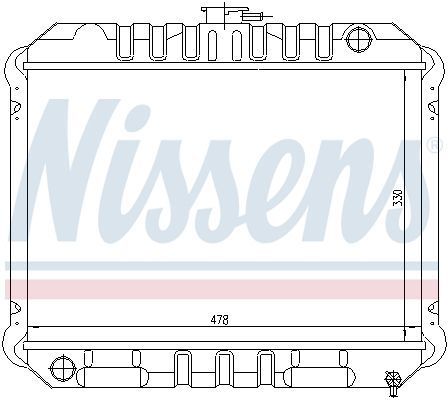 NISSENS Радиатор, охлаждение двигателя 62933