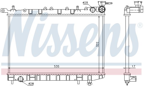 NISSENS Радиатор, охлаждение двигателя 62949