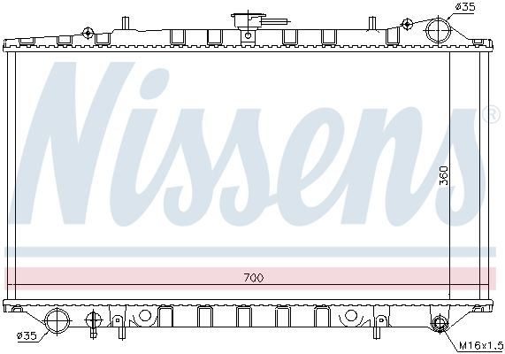 NISSENS Радиатор, охлаждение двигателя 62977