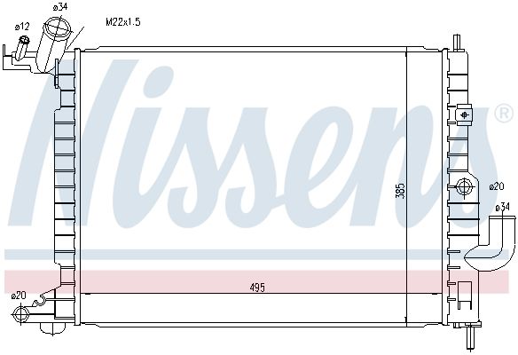 NISSENS Радиатор, охлаждение двигателя 63081