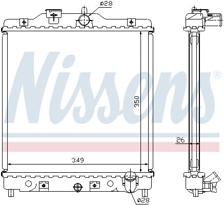 NISSENS radiatorius, variklio aušinimas 63310A