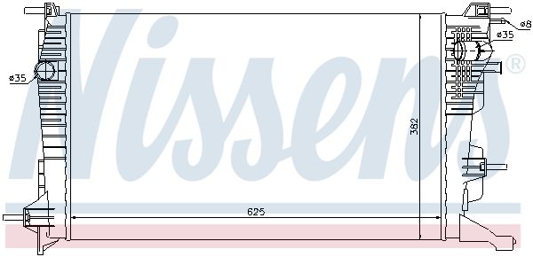 NISSENS Радиатор, охлаждение двигателя 637608