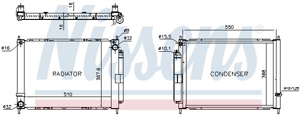 NISSENS модуль охлаждения 637636