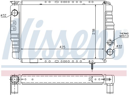NISSENS Радиатор, охлаждение двигателя 63770