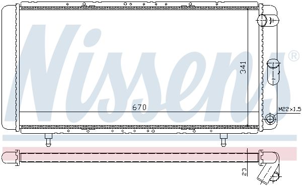 NISSENS Радиатор, охлаждение двигателя 63911A