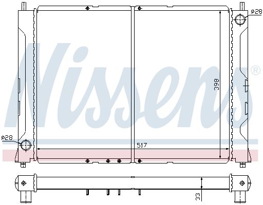 NISSENS Радиатор, охлаждение двигателя 64031