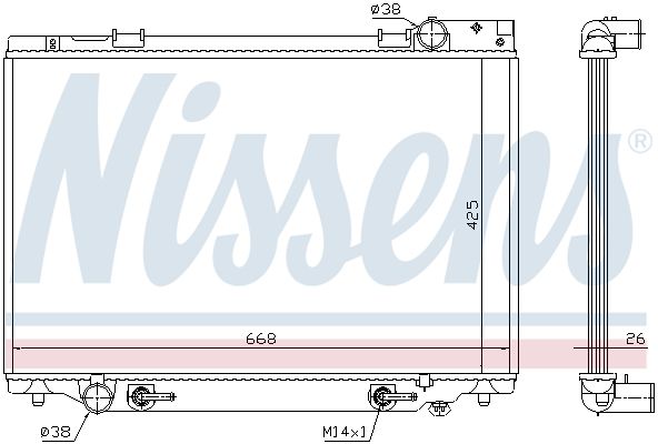NISSENS Радиатор, охлаждение двигателя 647451