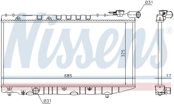 NISSENS Радиатор, охлаждение двигателя 64835