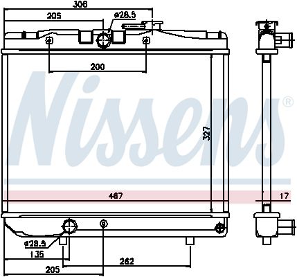 NISSENS Радиатор, охлаждение двигателя 64880