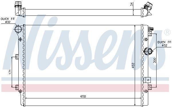 NISSENS Радиатор, охлаждение двигателя 65015