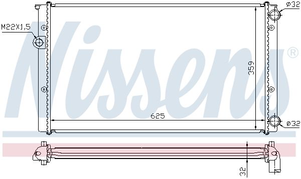 NISSENS Радиатор, охлаждение двигателя 652471